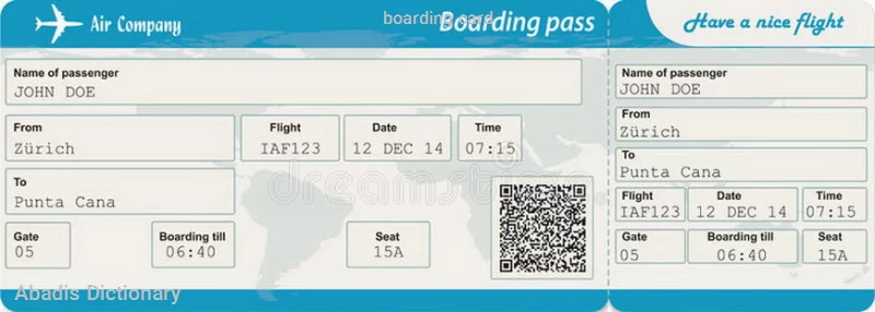boarding card